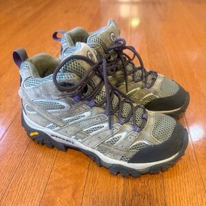 Merrell Moab 2 Mid Ventilator Hiking Boots Womens 10 J500054 Leather Shoes Tan